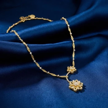 Dây Chuyền Song Hoa Khoe Sắc