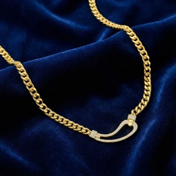 Dây Chuyền Khoen Lật Lấp Lánh