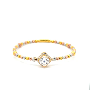 VÒNG TAY HẠT BI TAM SẮC ĐÁ THOI